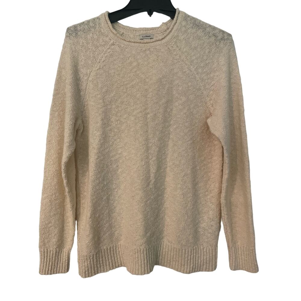 L.L. Bean size Medium Women's Midweight Cotton Slub Rollneck Pullover